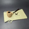 Pipe Tristan Natural Granite Army Mount Billiard Handmade Briar Pipe, Unsmoked - Image 12