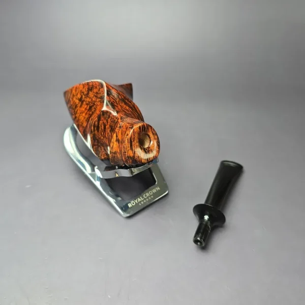 Walt Cannoy Cardinal House Langford Smooth Spiral Horn Handmade Briar Pipe, New - Image 12