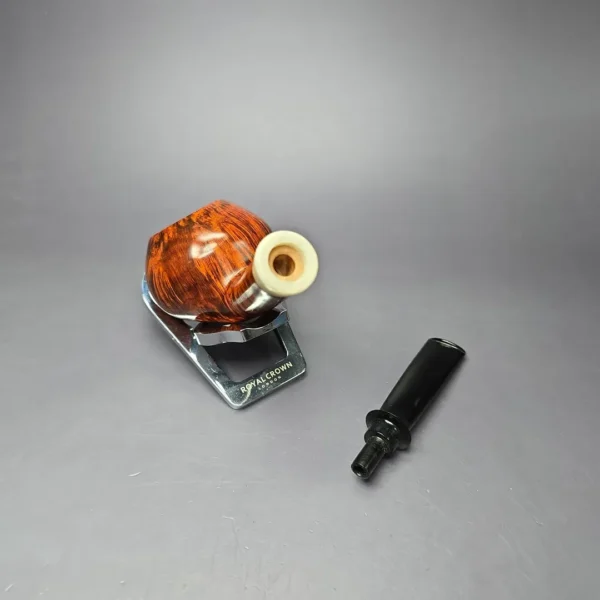 Bonsai Pipes Smooth Squat Apple w/ Ivorite Handmade Briar Pipe, New - Image 12