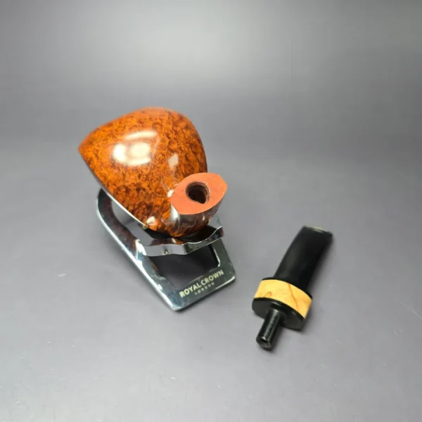 Peter Heding Gold Grade Smooth Lion w/ Spalted Maple Estate Briar Pipe, Unsmoked - Image 12