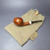 Bonsai Pipes Smooth Squat Apple w/ Ivorite Handmade Briar Pipe, New - Image 13