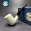 MBSD Meerschaue Deluxe Bent Billiard Block Meerschaum Pipe, Briar-Mortise, New