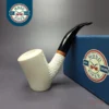 MBSD Meerschaum Deluxe Part Rusticated Cherrywood Block Meerschaum Pipe, Briar-Mortise, New