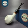 MBSD Meerschaum Deluxe Rusticated Bullcap Block Meerschaum Pipe, Briar-Mortise, New