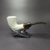 MBSD Meerschaum Deluxe Rusticated Rhodesian Block Meerschaum Pipe, Briar-Mortise, New - Image 2