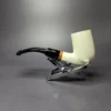 MBSD Meerschaue Deluxe Bent Billiard Block Meerschaum Pipe, Briar-Mortise, New - Image 3