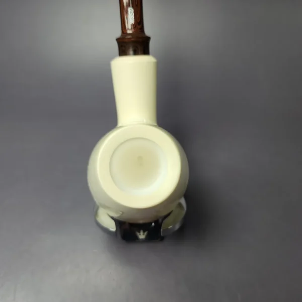 MBSD Meerschaum Deluxe Premier Volcano Block Meerschaum Pipe, Briar-Mortise - Image 5