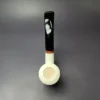 MBSD Meerschaum Deluxe Part Rusticated Cherrywood Block Meerschaum Pipe, Briar-Mortise, New - Image 7