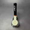 MBSD Meerschaum Deluxe Smooth Bent Billiard Block Meerschaum Pipe, Briar-Mortise, New - Image 7