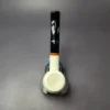 MBSD Meerschaum Deluxe Rusticated Brandy Block Meerschaum Pipe, Briar-Mortise, New - Image 7