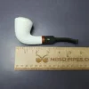 MBSD Meerschaum Deluxe Rusticated Rhodesian Block Meerschaum Pipe, Briar-Mortise, New - Image 8