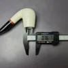 MBSD Meerschaum Deluxe Smooth Bent Billiard Block Meerschaum Pipe, Briar-Mortise, New - Image 9