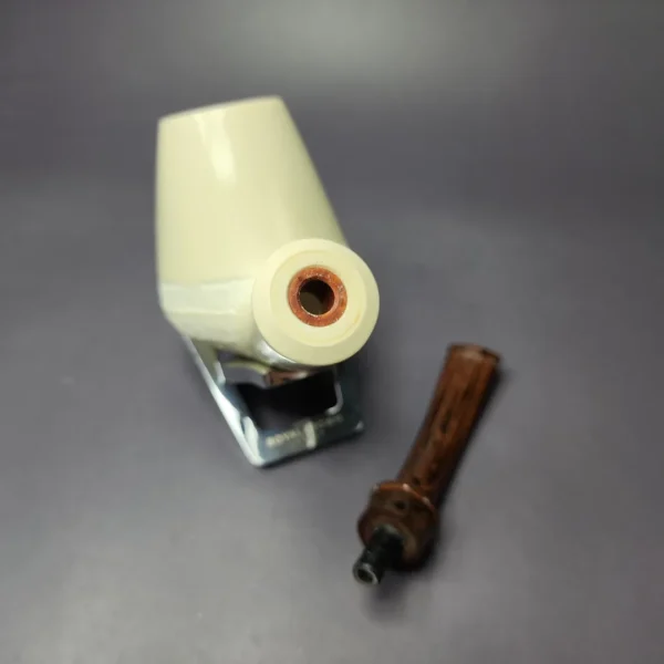 MBSD Meerschaum Deluxe Premier Volcano Block Meerschaum Pipe, Briar-Mortise - Image 10