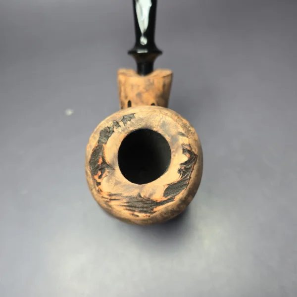 Nording Spruce Matte Partially Rusticated Freehand Estate Briar Pipe, Unsmoked - Image 7