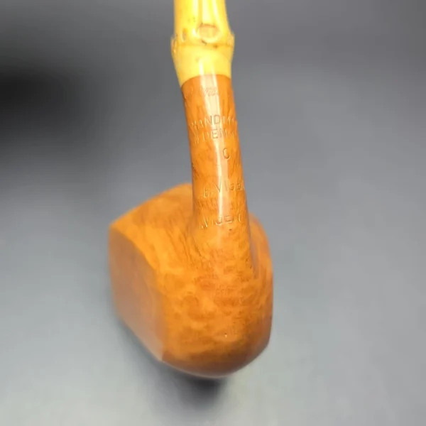 Ph. Vigen for Bjarne Nielsen Smooth Dublin w/ Bamboo Estate Briar Pipe, Unsmoked - Image 8