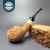 Pipe Tristan Granite Rusticated Author w/ Durat Handmade Briar Pipe, New