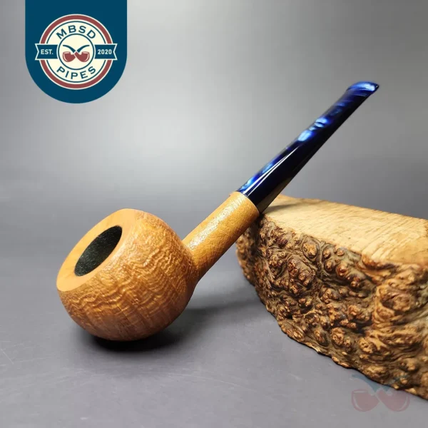 Eclesias Pipes Partially Sandblasted Prince Handmade Briar Pipe, New