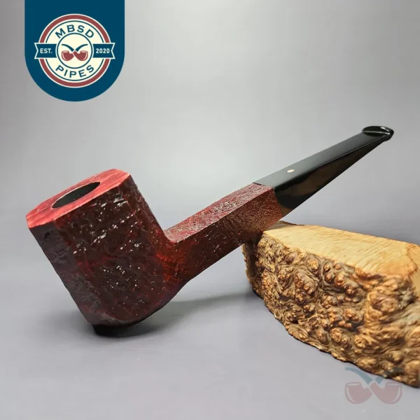 Ashton Pebble Grain LX Sandblasted Panel Billiard Estate Briar Pipe, Unsmoked