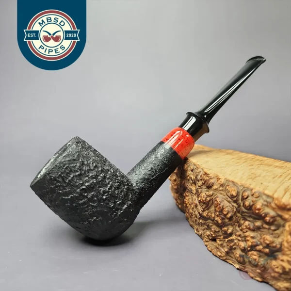 Pipe Tristan Sandblasted Billiard w/ Durat Handmade Briar Pipe, New