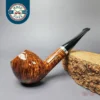John Aylesbury 419 Smooth Apple w/ Silver Estate Briar Pipe, Unsmoked, 9mm