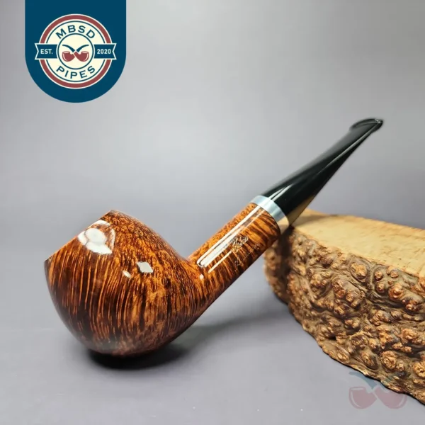 John Aylesbury 419 Smooth Apple w/ Silver Estate Briar Pipe, Unsmoked, 9mm