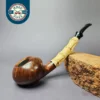 HS Studio Signature Grade Smooth Tomato w/ Bamboo Estate Briar Pipe, Unsmoked