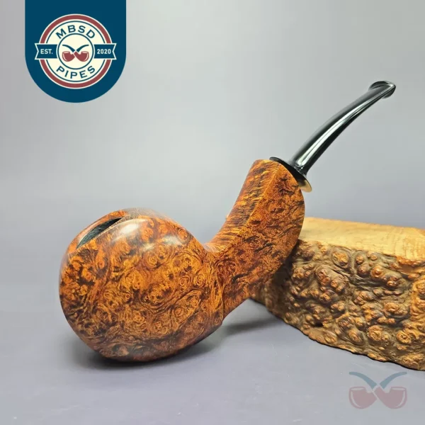 Robertson Pipes Smooth Disc Blowfish Handmade Briar Pipe, New