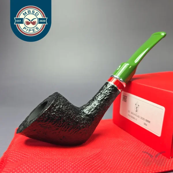 Savinelli 2025 Saint Nicholas 904 KS Rusticated Dublin Briar Pipe, 6mm, New
