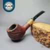 MBSD Briars by Piero Vitale Sandblasted Author w/ Zebrawood Briar Pipe, New