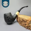 MBSD Briars by Piero Vitale Sandblasted Brandy w/ Boxwood Briar Pipe, New