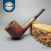 MBSD Briars by Piero Vitale Sandblasted Billiard w/ Zebrawood Briar Pipe, New