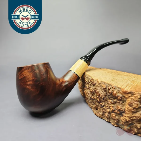 MBSD Briars by Piero Vitale Smooth Brandy w/ Olivewood Briar Pipe, New