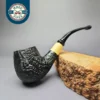 MBSD Briars by Piero Vitale Sandblasted Brandy w/ Olivewood Briar Pipe, New