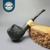 MBSD Briars by Piero Vitale Rusticated Author w/ Boxwood Briar Pipe, New