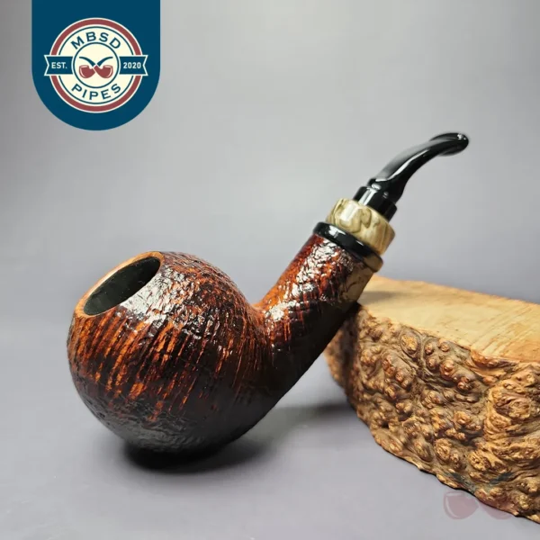 Peder Jeppesen Ida Noah Sandblasted Apple Estate Briar Pipe, Danish Estates