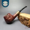 MBSD Briars by Piero Vitale Vintage Sandblasted Author w/ Zebrawood Briar Pipe, New
