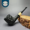 MBSD Briars by Piero Vitale Sandblasted Billiard w/ Olivewood Briar Pipe, New