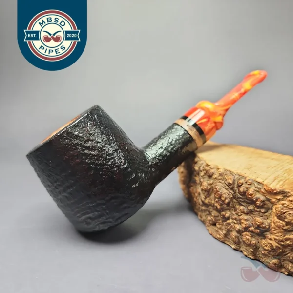 Peder Jeppesen Ida Easy Cut 3 Sandblasted Pot Estate Briar Pipe, Danish Estates