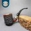 Don Carlos Melos 1 Note Partially Rusticated Pot Estate Briar Pipe, Italian Estates