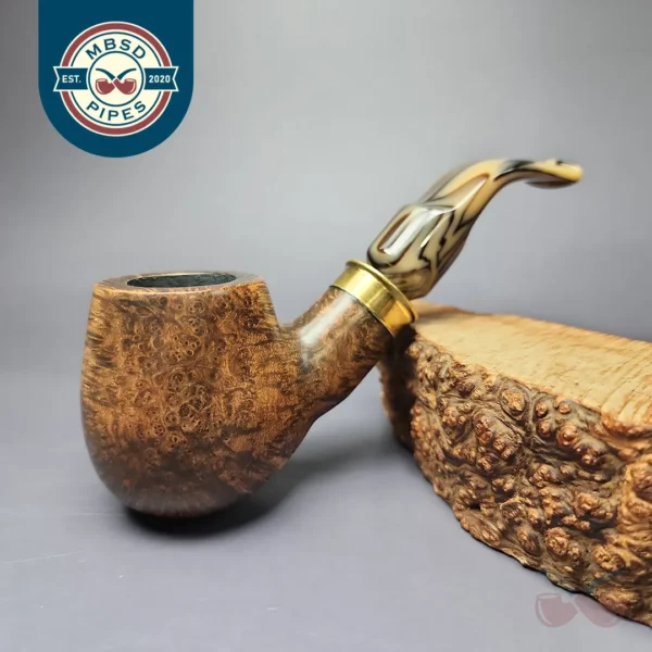 JM Boswell 2024 Smooth Apple w/ Shell Casing Estate Briar Pipe, American Estates