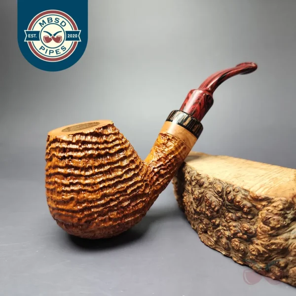 Volkan Phoenix Grade Sandblasted Brandy w/ Cumberland Estate Briar Pipe, Unsmoked