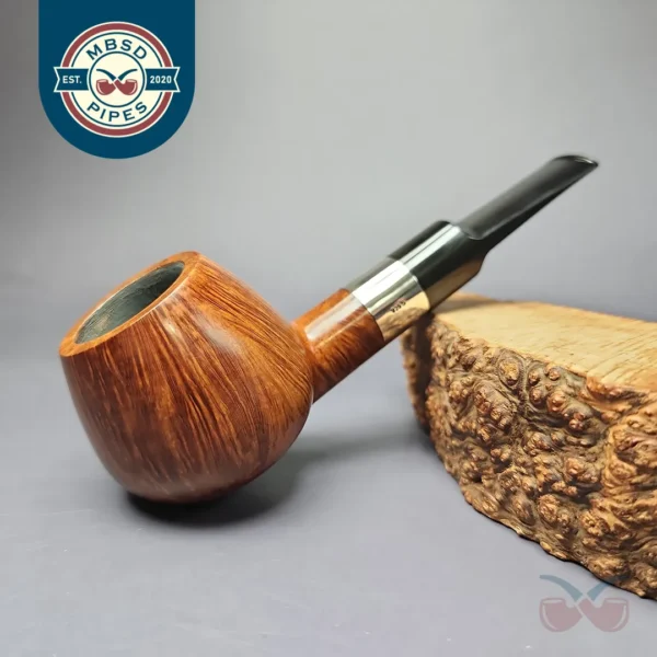 Bjarne Nielsen Signature Grade B Smooth Brandy w/ Silver Estate Briar Pipe, Danish Estates, 9mm