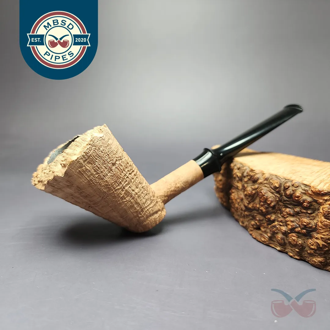 Pipe Tristan Natural Sandblasted Dublin Sitter Handmade Briar Pipe, New