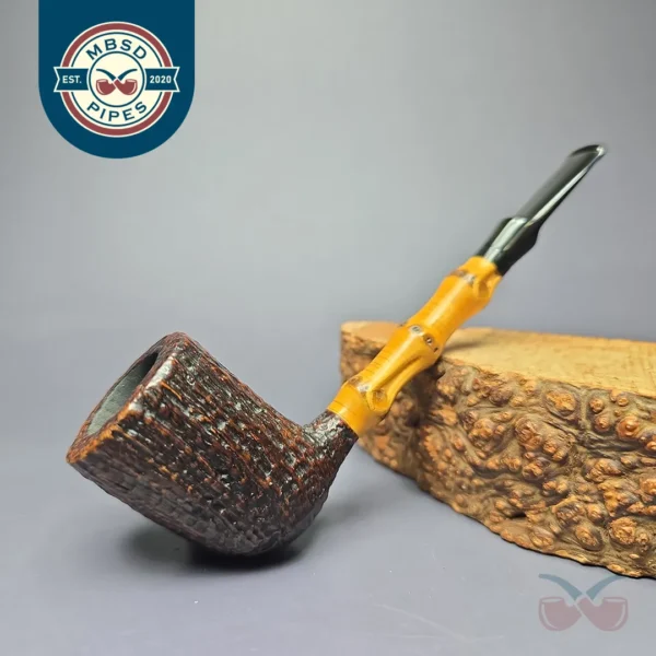 Sixten Ivarsson 1971 Sandblasted Dublin w/ Bamboo Estate Briar Pipe, Danish Estates