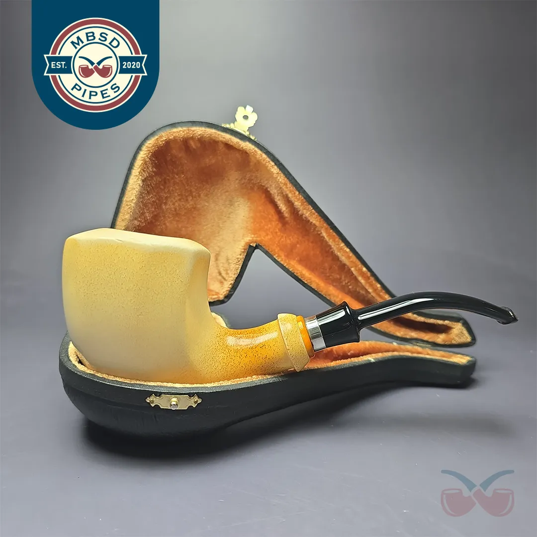 IMP Magnum Smooth Freehand w/ Silver Estate Block Meerschaum Pipe