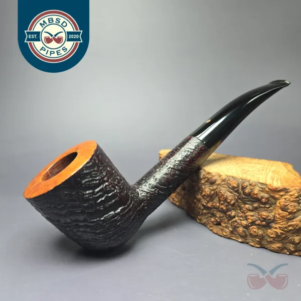 Ashton 1989 Pebble Grain XXX Sandblasted Billiard Estate Briar Pipe, English Estates