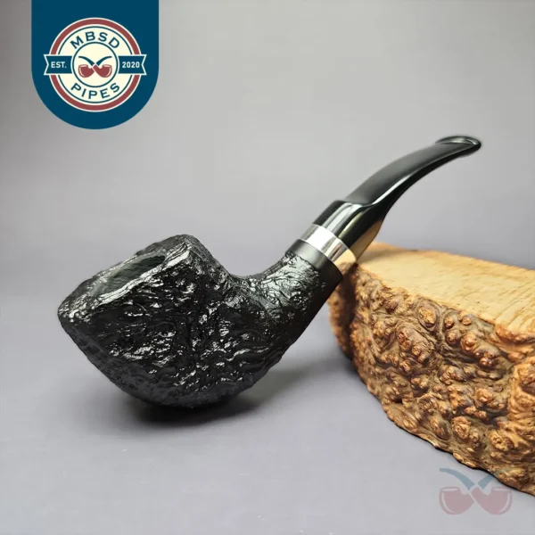 Morgan BlackJack 31 Sandblasted Panel Horn Briar Pipe, New