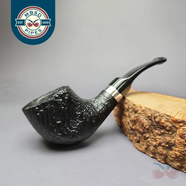 Morgan BlackJack 31 Sandblasted Panel Horn Briar Pipe, New