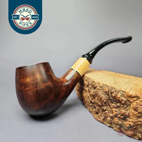 MBSD Briars by Piero Vitale Smooth Brandy w/ Olivewood Briar Pipe, New