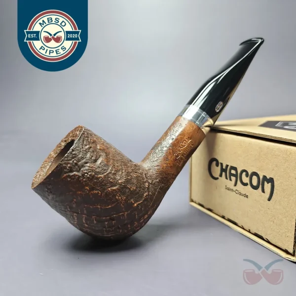 Chacom Maigret 1201 Sandblasted Large Billiard Estate Briar Pipe, Unsmoked